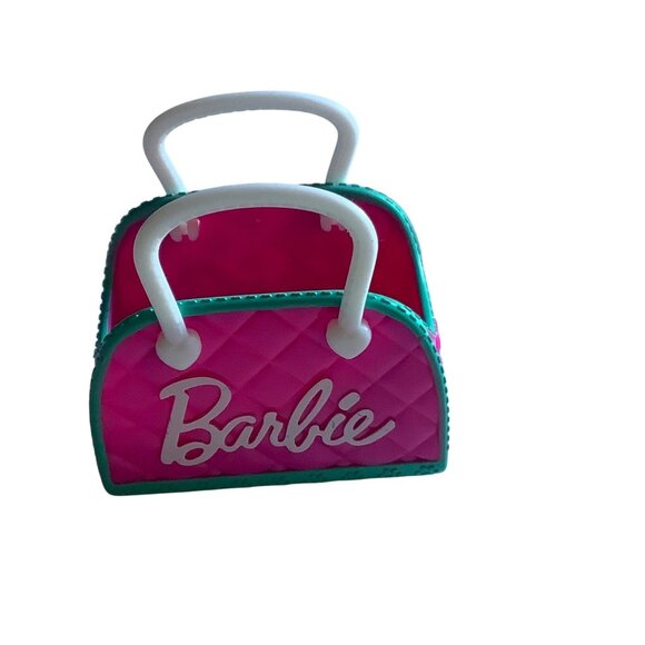 Barbie Pink Carrier Purse Plastic Toy For Dolls Just Play LLC 2017 2.75" x 2.75" - Picture 1 of 5